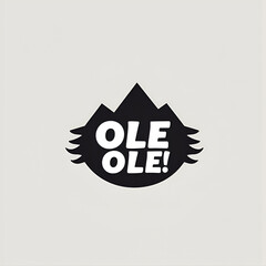 OLE OLE OLE! Typography logo design emblem.  Digital typography logo illustration set.