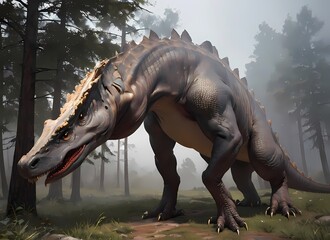 Fototapeta premium tyrannosaurus rex in the park