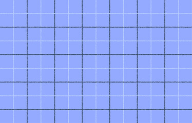手書き感のあるオシャレなチェック柄（青紫）、寒色、シンプル、タッタソールチェック、二重格子、背景素材