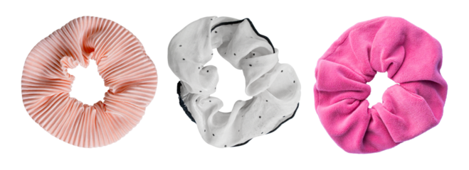 hair scrunchie isolated on transparent background, PNG File