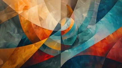 Abstract swirling colorful art.