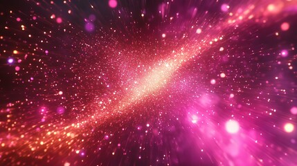 Fototapeta premium Stunning Cosmic Background with Glowing Particles and Light Effects