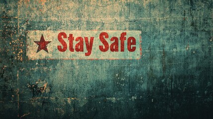 A textured background with a subtle pattern, featuring the phrase "Stay Safe" for use in designs.