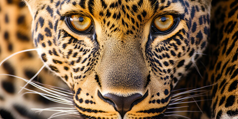 Obraz premium Intense Eyes of a Wild Leopard in Natural Habitat