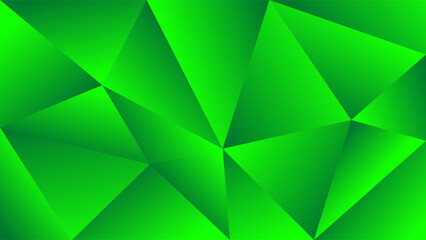 Fototapeta premium ABSTRACT BACKGROUND WITH GEOMETRIC TRIANGLE SHAPES GRADIENT GREEN COLOR DESIGN VECTOR TEMPLATE GOOD FOR MODERN WEBSITE, WALLPAPER, COVER DESIGN, LANDING PAGE
