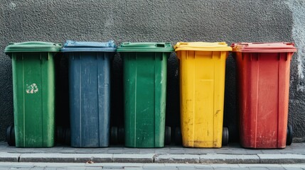 Naklejka premium Waste management issues in urban areas