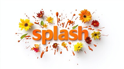 Creative color splash isolated background graphic design bright mood eye-catching concept