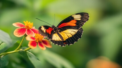 Naklejka premium Butterfly on a Flower