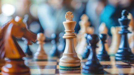 Soft murmurs as players strategize their next move.