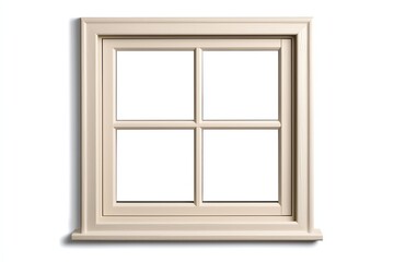 Obraz premium A simple, elegant white window frame featuring four panes, perfect for enhancing natural light in a room.