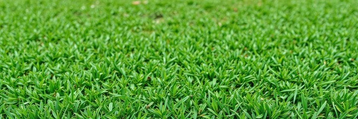 Fototapeta premium Beautiful lush green grass pattern from a well-maintained golf course, lush, environment