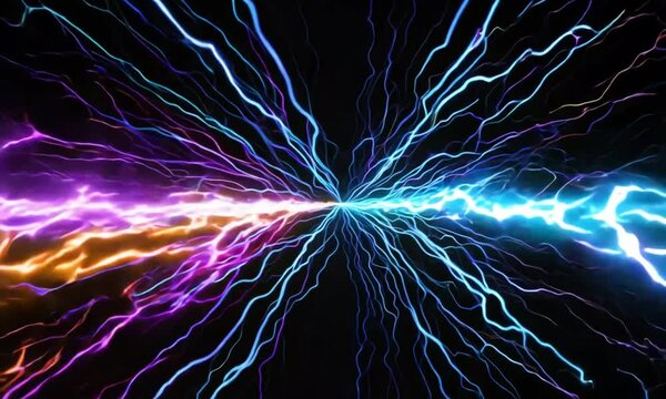 Vibrant Colorful Lightning Background
