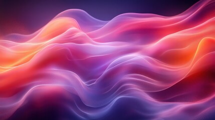 Obraz premium Abstract Pink and Orange Wave Forms Design