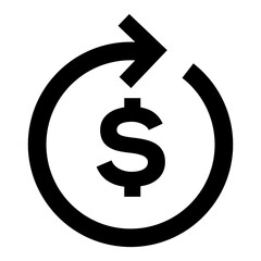 Obraz premium Refund icon vector, line style illustration.