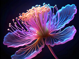 pink and yellow flower. underwater, flower, sea, coral, anemone, nature, ocean, aquarium, plant, reef, pink, flora, water, blue, macro, abstract, marine, fish, blossom, garden, chrysanthemum, bloom, l