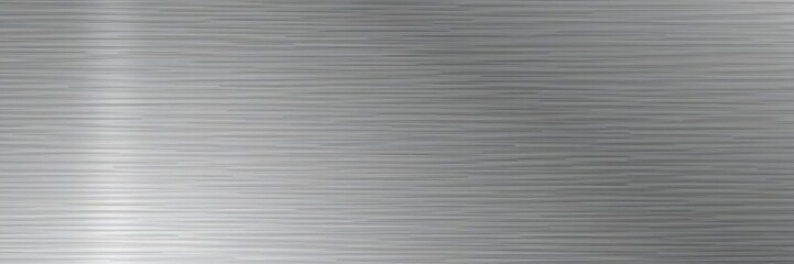 Obraz premium Sleek and modern brushed aluminum surface with reflective silver tone, design, brushed