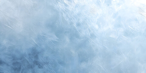 Obraz premium Abstract soft frosty pattern, light blue winter icy texture, ethereal frozen mist background, delicate frost with white hues