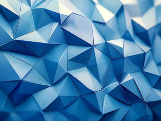 Fototapeta premium Blue 3D Abstract Geometric Background
