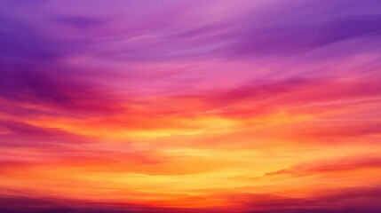 Obraz premium Vibrant Sunset Over Sky with Colorful Clouds and Gentle Hues