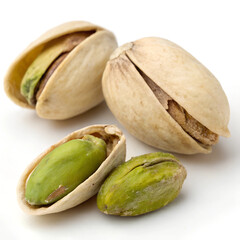 Fototapeta premium pistachio nuts isolated on white
