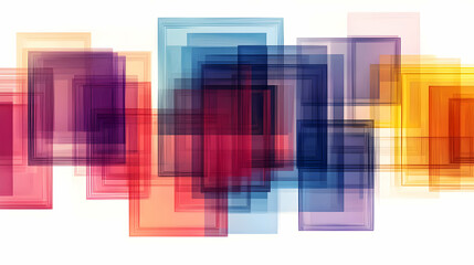 Fototapeta premium Abstract Background Image: Colorful Overlapping Rectangles