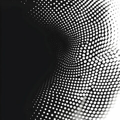 Abstract Black and White Dot Background Illustration