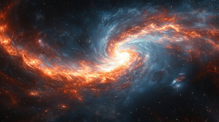 Obraz premium Dynamic space warp background illustrating the bending of light and the distortion of space-time conveying the concept of speed and movement suggesting a journey through the cosmos and beyond reality