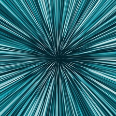 Obraz premium Abstract teal zoom burst lines background.