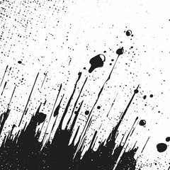 Black Ink Splatter Abstract Background Illustration