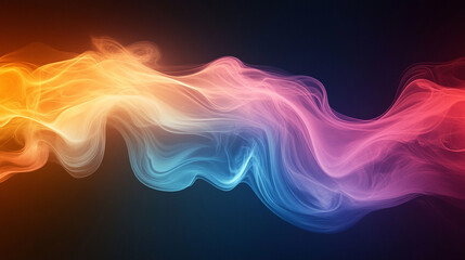 Fototapeta premium Vibrant abstract design with swirling patterns in bright orange teal and white creating a dynamic psychedelic effect with grainy texture capturing a sense of movement energy and bold expression