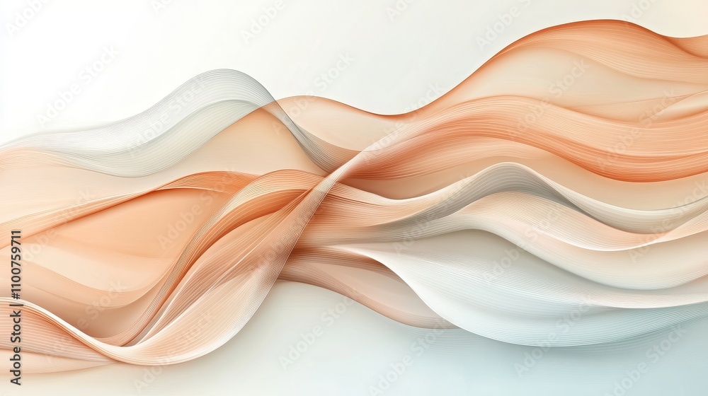 Poster A gentle wave of soft, translucent colors blending harmoniously, creating an abstract composition that evokes calm and serenity.