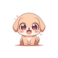 Obraz premium puppy dog, isolated on white background, transparent png graphic, vector image illustration