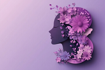 International Women's Day Social Media Banner Featuring Empowering Symbols, Feminine Icons, and Space for Custom Text