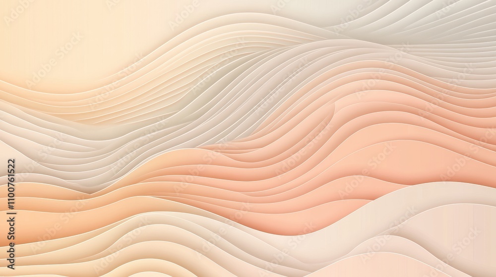 Aufkleber A soft, wavy background featuring gentle gradients in warm tones, creating a calm and serene visual effect.