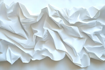 Obraz premium White Draped Fabric 3D Illustration