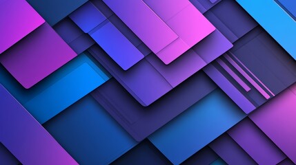 Blue and purple background with geometric shapes. Gradient color blocks of vector illustration. minimalist flat design and simple lines for the presentation background