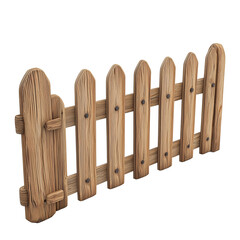 Obraz premium Rustic Wooden Fence Picket Garden Boundary Rural Home Decor transparent background