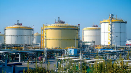 Industrial Storage Tanks and Pipelines under a Clear Sky