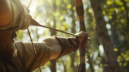 archer aiming with bow