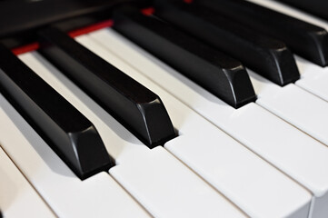 ピアノ鍵盤を斜めから02