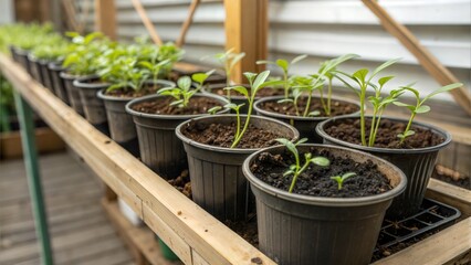 Seedlings in Greenhouse
