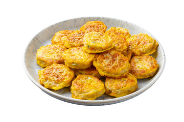 Korean round pancake in png file png파일의 한국식 동그랑땡 부침개