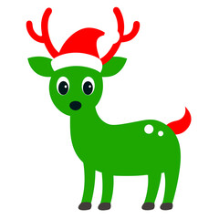 Reindeer with Christmas hat