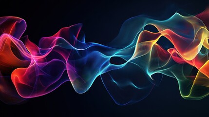 Obraz premium Abstract colorful smoke wave design. (1)