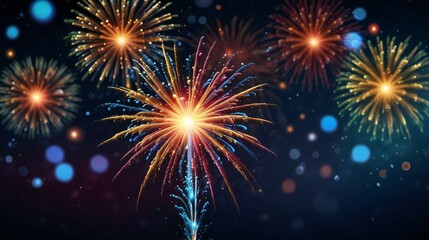 fireworks in the night sky