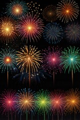 Obraz premium fireworks on the background