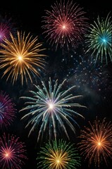 Obraz premium fireworks in the night sky
