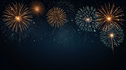 Fototapeta premium fireworks on the night sky
