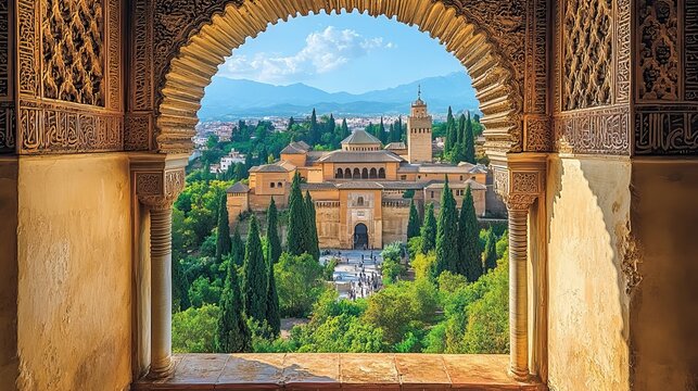 A captivating view from a historic citadel reveals the architectural wonders that reflect a rich cultural heritage.