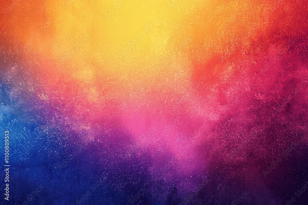 Poster colorful gradient background with grainy texture in rainbow colors